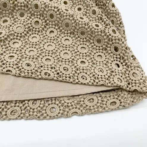 Garnet Hill Womens Dress Size 6P Eyelet Sheath Brunch Coastal Cottagecore Chic