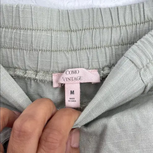 Como vintage Green Cargo Shorts Relaxed Fit Elastic Waistband