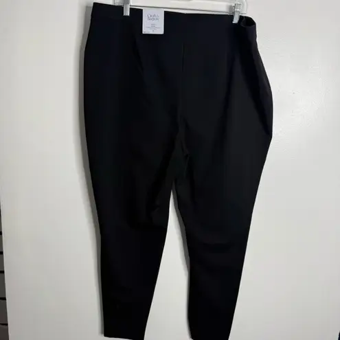 Croft & Barrow NWT  Ankle Mid Rise Ponte Pants In Black Size 1X