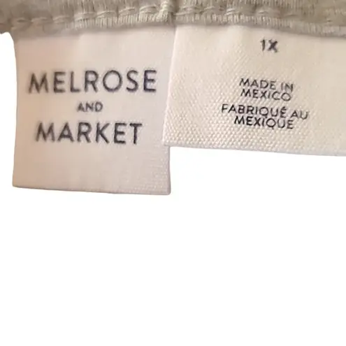 Melrose and Market Women's 1X Heather Gray Braided Strap Tank Top NWT Plus Size