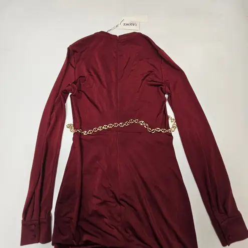 L'Agence  Thea Twist Front Dress in Black Cherry Size 0