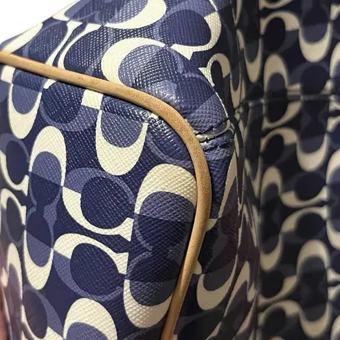 Coach  Peyton Dream C Zip Top Tote silver, navy & tan