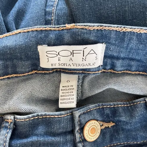 Women’s Sofia Jeans, Rosa Curvy skinny ankle, medium wash, Size 6 Blue