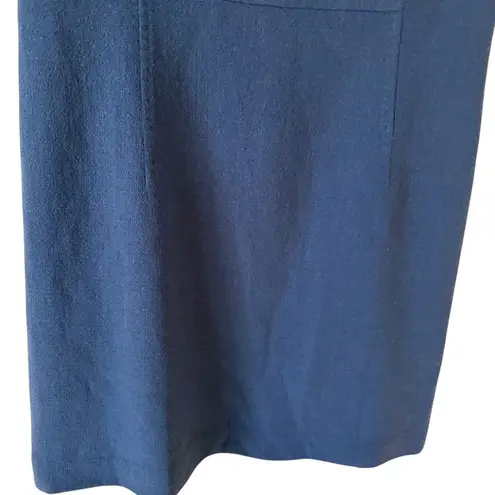 Lafayette 148 Womens Jojo Bateau Neck Sleeveless Nouveau Crepe Dress Wool SZ 10