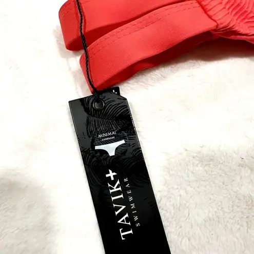 NWT Tavik Chloe Mini Cutout Swim Bottom Textured Amalfi in Hibiscus