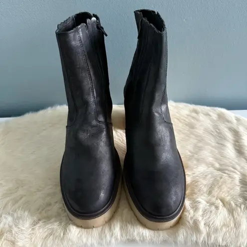 Free People  James Chelsea Black Leather Boot