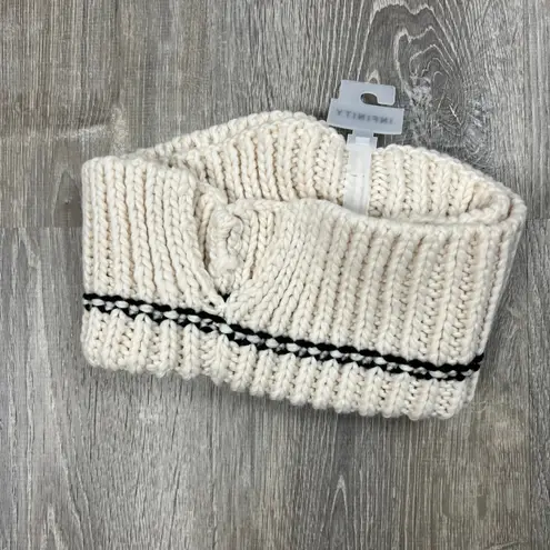 Wild Fable  Women's Cream and Black Striped Knit Cowl - One Size - NWT