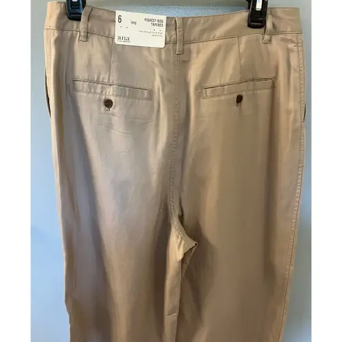 NWT ANA High Rise Tapered Leg Dress Pants Tan Size 6 Long