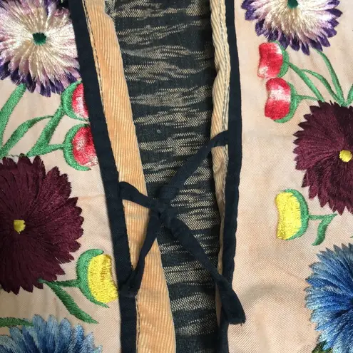 Vintage 70s 80s Reversible Embroidered Vest Western Vibes Open Front Floral sz M Multiple Size M