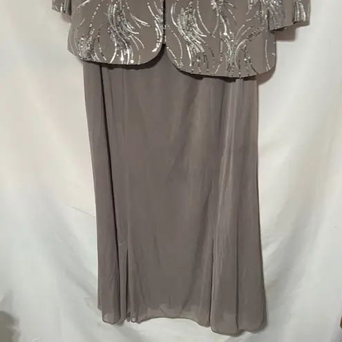 Alex Evenings WO SIZE 14 soft mauve FORMAL MOTHER OF BRIDE/GROMM DRESS 2 Piece