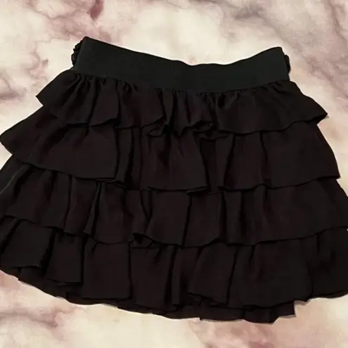 NEW Rachael & Chloe Juniors Size L Black Tiered Bow Boutique Skirt