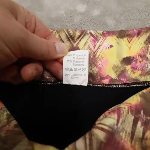 Dona Jo Pink Brown Yellow Activewear Tennis Skort Maui Print Women's size 2 NWT