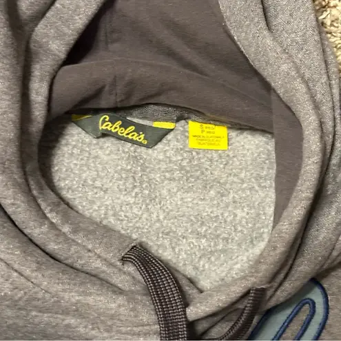 Cabela's Hoodie Womens Gray Lined Hooded Sweatshirt Outdoors Size Small