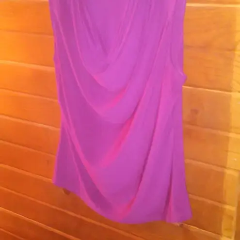 Bleeker and McDougal Cowl Neck Blouse Purple Size M