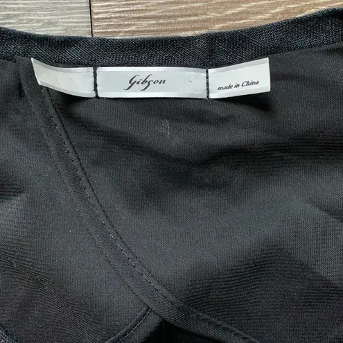 Gibson  Black 100% Linen Zip Up Blazer M