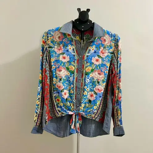 NWOT John Mark Floral Embroidered Long Roll