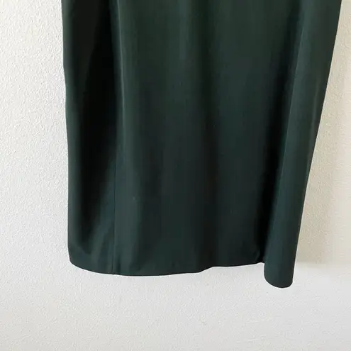 MM.LaFleur Dark Green V-Neck Aditi Sheath Career Sleeveless Dress