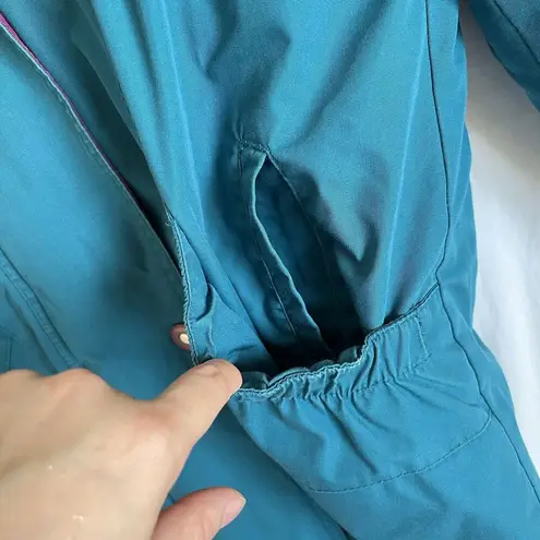 VTG Y2K 80s 90s Current Seen Blue Coat Women’s Small Quilt Lining Big Pockets