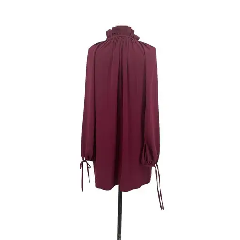 Amanda Uprichard  Vittoria Shift Dress Long Sleeve Purple‎ Burgundy Size Small