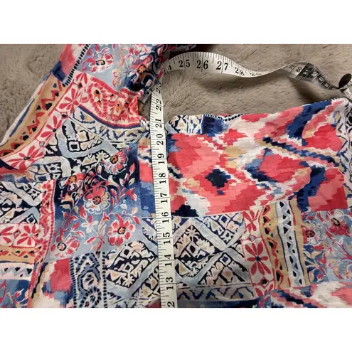 Alfred Dunner Womens Top Size 14 Button Front 3/4 Sleeve Colorful Print - Image 2