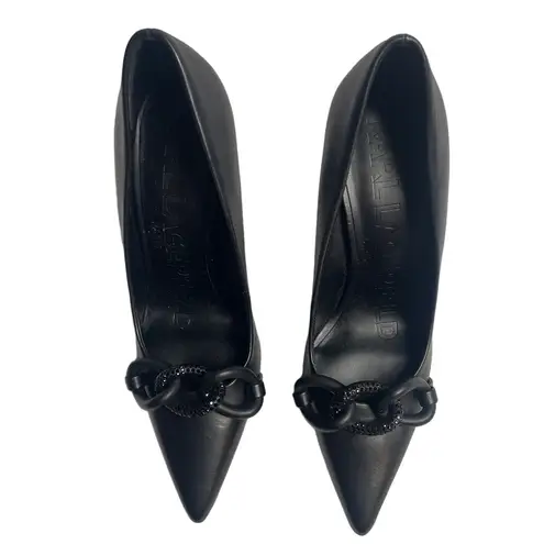 Karl Lagerfeld Women's Black Carmy Leather Stiletto Pumps Size 6M