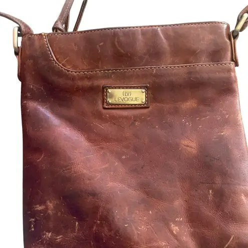 Levogue Vintage Distressed Genuiune Leather Messenger Crossbody‎ Bag Purse