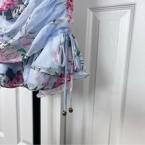 Angel Biba Blue Floral Mini Dress