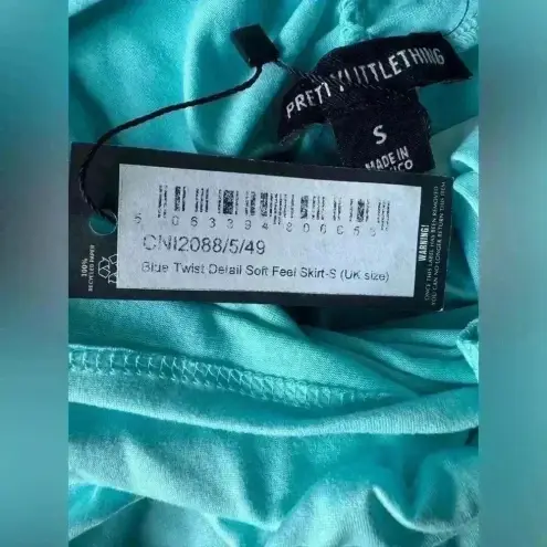 Pretty Little Thing PrettyLittleThings Blue Twist Detail Soft Feel Skirt‎ Beach Cover Up Size S