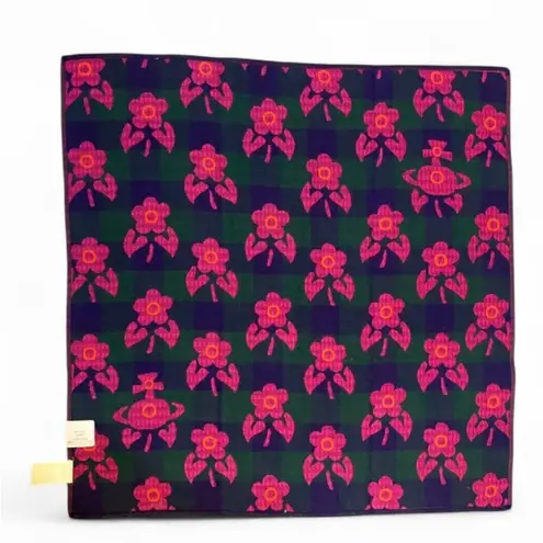 Vivienne Westwood  Cotton Handkerchief Reversible Orb Floral Design