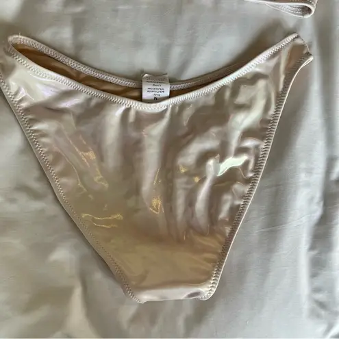 Pearl Holographic Bikini Size M White Size M