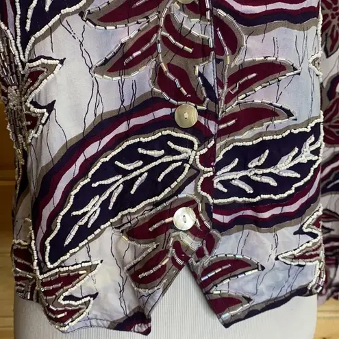 Faith Vintage Rayon Hawaiian Button Up Vest (Small) & Skirt (Medium) 2 PC Outfit