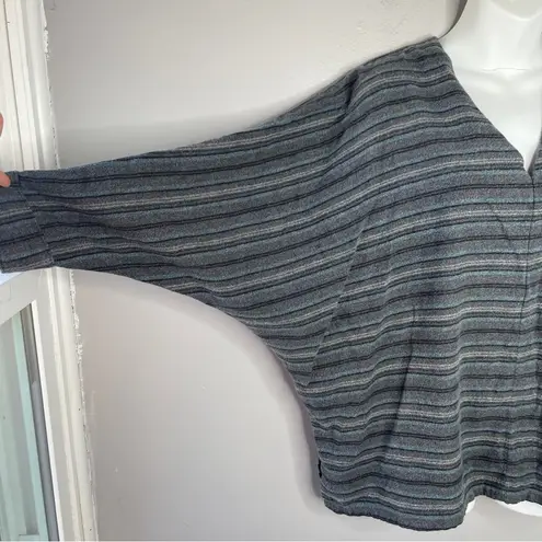 Woolrich Popover Shirt Sweater Womens Size Medium Striped Oversized Indie Grunge