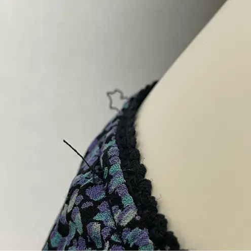 Vintage Midi Skirt Abstract Dots Layered Elastic Feminine Flirty Eclectic Rayon Purple Size 6