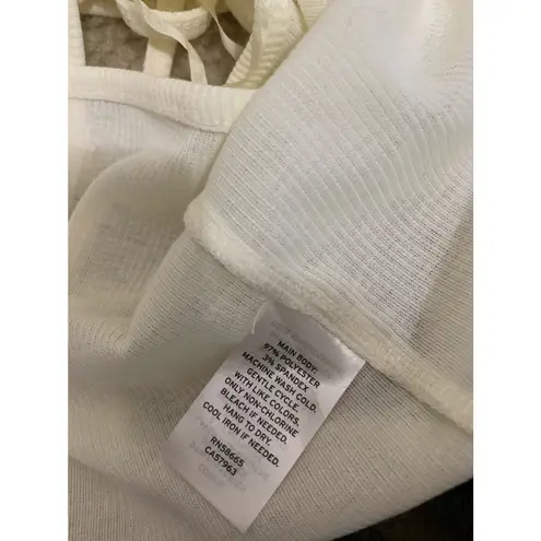 Bp. women's ivory ribbed strappy cropped top XL NEW