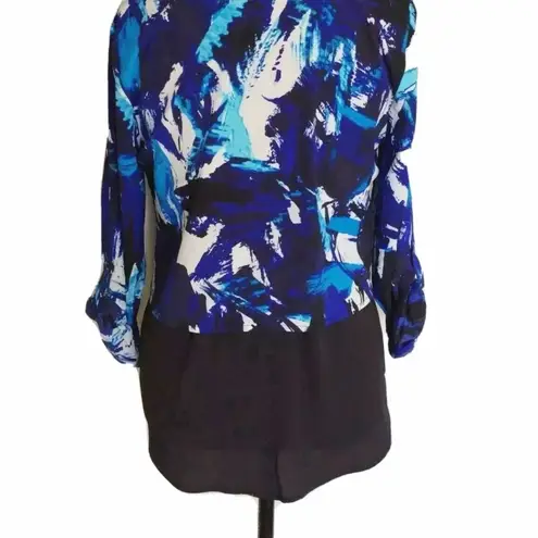 Attention Blouse Sz Small Long Sleeve Work Office Wear Retro Indie Y2K 90's