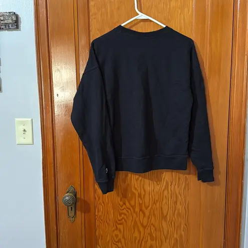 Champion  Black and Pink Men's Crewneck Sweater