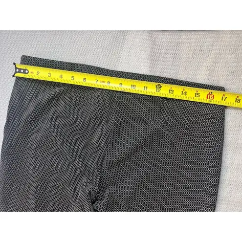 Willi Smith Black Print Women's Pants 12 Cotton Blend Zip Waist Straight Leg