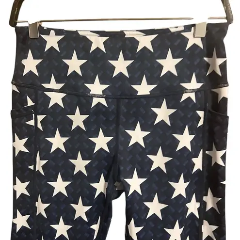 Constantly Varied Gear CVG Blue Star Struck Crop Leggings Size Medium