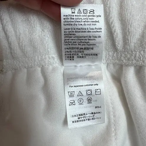 Barefoot Dreams Beach Cozy Terry Shorts Womens Medium White Sea Salt Stone M