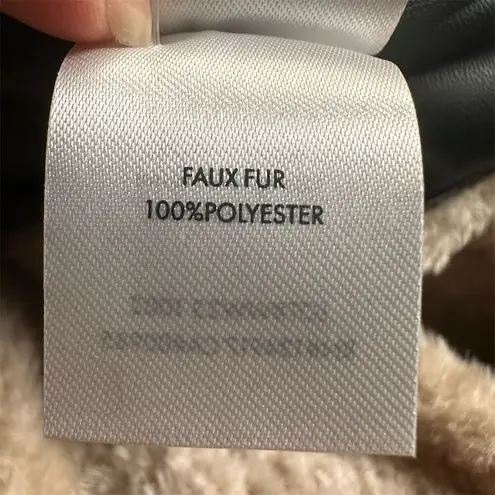 We Wore What NWT Women's Faux Fur Blazer Ivory & Black Size M Casual Jacket