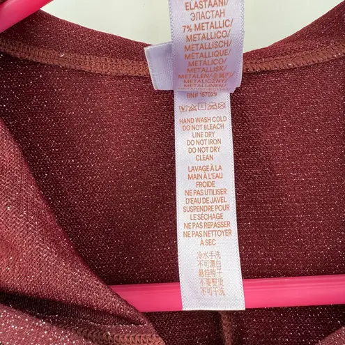 Savage X Fenty Jumpsuit SZ Small Sleep & Shine Hooded Sparkle Loungewear Onesie Purple