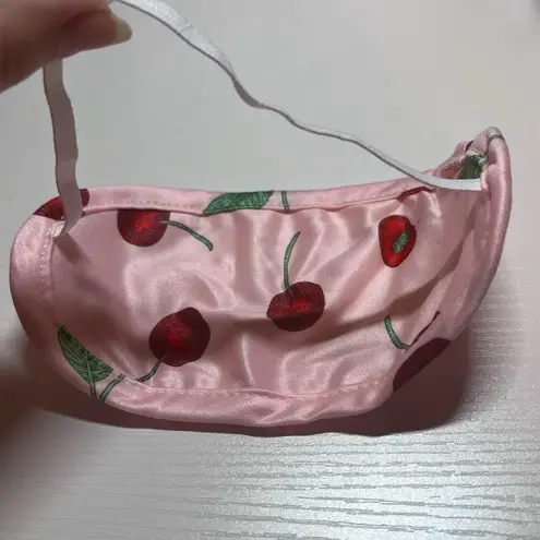 SheIn  Cute Pink Cherry Pattern Sleep Eye Mask