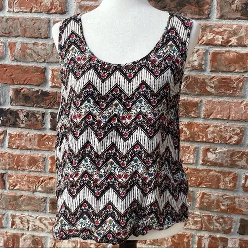 VERO MODA boho chevron & floral print tank top / L / Excellent condition