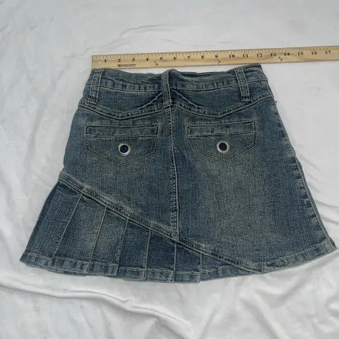 Vanilla Star Jeans Y2K Vanilla Star Micro Mini Denim Skirt Pleated Juniors Sz 1