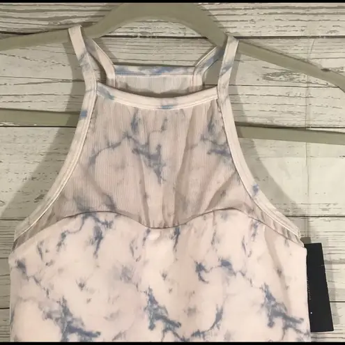 DYI NWT Tank Pale Pink Blue High Neck Mesh XS