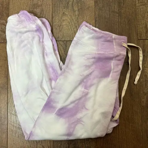 Sundry  Tie Dye Sweatpants Lilac White Pull on‎  Joggers purple, Size 1 Or Small