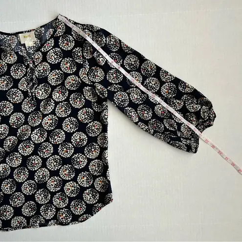 Maeve Anthropologie Women’s Blue Confetti Ball Puff Sleeve Blouse Size 2