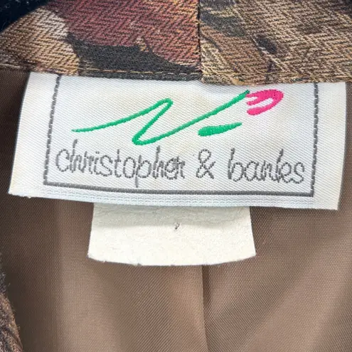 Christopher & Banks Vintage Cottagecore Whimsigoth Grandmacore Blazer Jacket Sz Medium Floral Print - Image 3