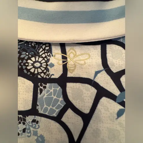 Johnny Was Bee Active Basic Polo Tank Top Women’s Blue & White Size Large