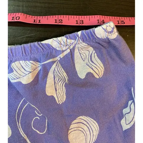 Fresh Produce Skirt Women's Small Cotton Pull On Purple Floral FLAWS HOLE STAIN